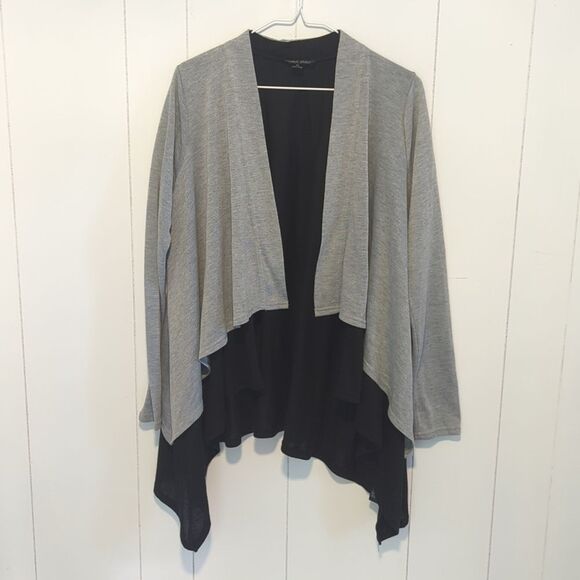 Double Zero Sweaters - Double Zero Women's Asymmetric Waterfall Long Sleeve Open Cardigan Size M